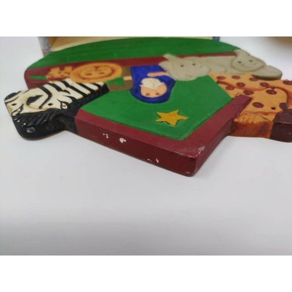 Vintage 1996 Figi Graphics Noah's Ark Wooden Folk Art Painted Standing Storage B - Picture 10 of 10